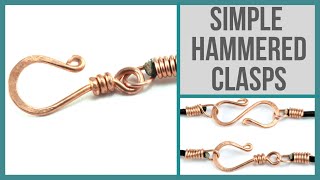 Simple Hammered Clasps  Beaducationcom [upl. by Champaigne]