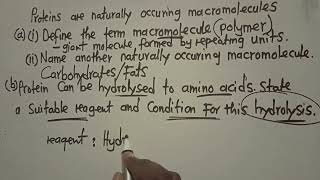 Proteins  Macromolecules With Hydrolysis  Organic Chemistry  Harrison J Zulu Tutor [upl. by Quartet]