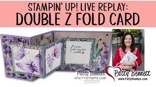 How to make a Double Z Fold card with Perennial Lavender from Stampin Up [upl. by Aindrea]