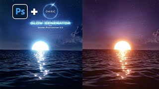 Photoshop tutorial  Make glow effect in photoshop using oniric plugin [upl. by Nylrehc]