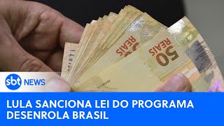 Lula sanciona lei que cria o Programa Desenrola Brasil  SBTNewsnaTV 041023 [upl. by Prochoras291]