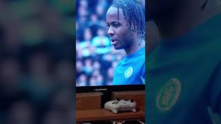 sterling penalty miss vs Leicester [upl. by Annerol]