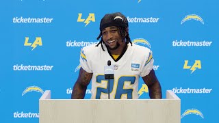 Asante Samuel Jr On Minter amp Rookies  LA Chargers [upl. by Nnybor833]