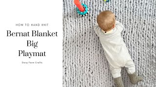 Hand Knit Bernat Blanket Big Playmat [upl. by Elisha892]