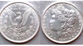 USA 1880 MORGAN DOLLAR COIN VALUE SILVER [upl. by Sharona]