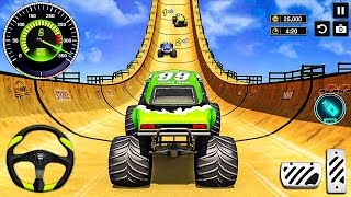 Monster Truck Mega Ramp Impossible Driver  Mega Ramp Car Stunt Master Simulator  Android Gameplay [upl. by Buchanan]