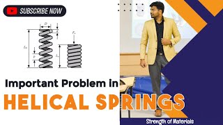 Closed coil Helical springs  Problem solving  Strength of materials  SOM  MECHANICAL  TAMIL [upl. by Sotnas343]