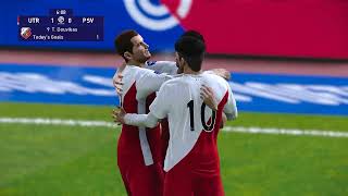 UTRECHT VS PSV PES 2021 GAMEPLAY [upl. by Lalage]