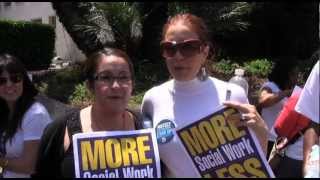 Social Workers Rally for Child Safety  More Social Work Less Paperwork [upl. by Jocko799]