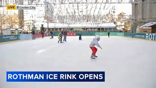 Rothman Rink in Dilworth Park opens for the 2024 holiday season in Philadelphia [upl. by Uile]