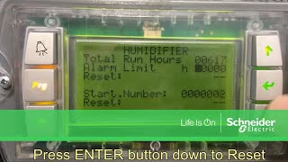 Resetting Humidifier Run Hours on Uniflair LE Chilled Water  Schneider Electric Support [upl. by Ijat401]