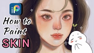 How I paint SKIN in ibisPaintx  step by step tutorial🎨 [upl. by Conley]