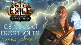 【Path of Exile】Ice Nova of Frostbolts Hierophant  Build Walkthrough  325 [upl. by Fisken]