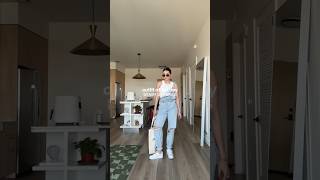 casual spring summer outfit  styling denim overalls simple style inspo outfitideas outfits [upl. by Lashondra]