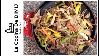 Fajitas de res  como hacer fajitas de res [upl. by Esimaj]