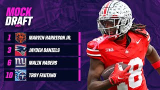 PostFree Agency Mock Draft Marvin Harrison Jr taken No 1 OVERALL  CBS Sports [upl. by Chrissa]