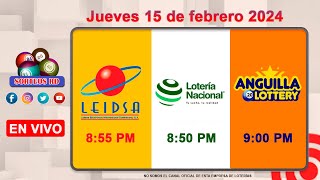 Lotería Nacional LEIDSA y Anguilla Lottery en Vivo 📺│Jueves 15 de febrero 2024 855 PM [upl. by Felder]