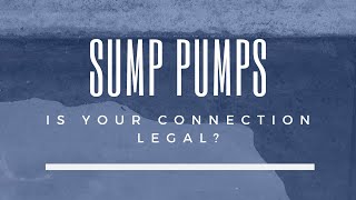 Illegal Sump Pump Connection [upl. by Llevaj]