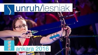 Lisa Unruh v Natalia Lesniak – Recurve Womens Gold Final  Ankara 2016 [upl. by Kerge]