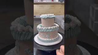 Twotiered cake😍 cake cakedesign sabscribe shortvideo shorts short like music [upl. by Silas764]