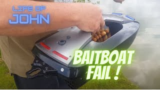 Bait Boat Failure On Carp Fishing Lake [upl. by Neetsirhc]