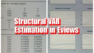 Structural Vector Autoregressive SVAR Modelling in Eviews [upl. by Yrrem]