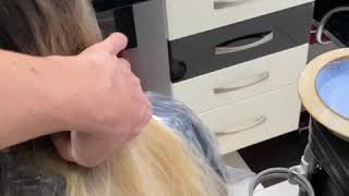 Haare Strähnen mit olaplex blondieren balayage blond hair vienna [upl. by Harod684]