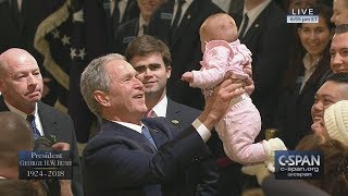 FULL VIDEO President George W Bush amp Laura Bush in US Capitol Rotunda CSPAN [upl. by Nazarius570]