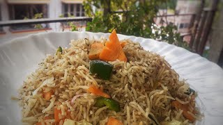 2 min Vegetable Fried Rice Recipe  How to make Chinese restaurant style smoky fried rice at home [upl. by Amer]