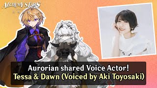 Alchemy Stars Aurorian shared Voice Actor  Tessa amp Dawn voiced by Aki Toyosaki [upl. by Airdnazxela]