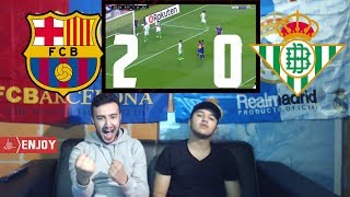 EASY 20 WIN FOR BARCELONA VS REAL BETIS  HIGHLIGHTS REACTION [upl. by Ashla]