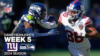 New York Giants vs Seattle Seahawks Game Highlights  NFL 2024 Season Week 5 [upl. by Ikir881]