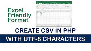 Create CSV in PHP with UTF8 characters in Excel Readable Format [upl. by Paulita]