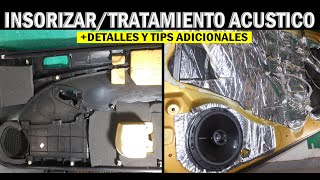 Insonorizacion de puertas de auto para reducir ruido en la cabina con material barato [upl. by Otsedom]