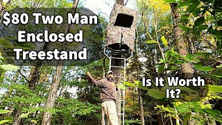 80 2Man Enclosed Tree Stand Unbox amp Setup [upl. by Nosral]