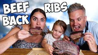 Brits BBQ TEXAS STYLE BEEF BACK RIBS for the first time [upl. by Arias]