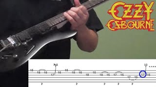 Guitar Lesson OzzyRhoads  I Dont Know guitar solo part one of two including tabs [upl. by Aetnahc]