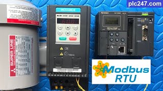 PLC Keyence quotModbus RTUquot Inovance MD200 Tutorial [upl. by Elehcin788]