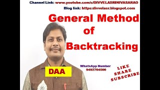 General Method of Backtracking  Control Abstraction of Backtracking  Introduction to Backtracking [upl. by Norrahs]