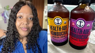 HEALTHADE KOMBUCHA PROBIOTIC REVIEW  FIRST TRY  MOUNJARO TIRZEPATIDE JOURNEY  LIFE OF VIVI [upl. by Ohare876]