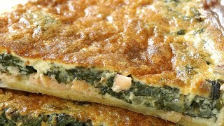 Recette  Tarte saumonépinards frais [upl. by Aipotu]