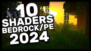 👉💫 NUEVO Top 10 MEJORES SHADERS Para MINECRAFT PE 120 Bedrock [upl. by Samuella]