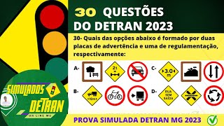 Questões da prova teorica detran 2023 prova do detran 2023 mgsimuladosdetran2023 detranmg2023 [upl. by Earleen]