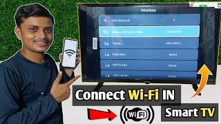 smart tv me wifi kaise connect kare  How to Connect WiFi in smart TV  led tv connect with wifi [upl. by Anyahc630]