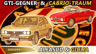 Sportliche und seltene Italiener Alfa Romeo Alfasud TI QV und die Giulia Sprint GTC  Garagengold [upl. by Pearse]