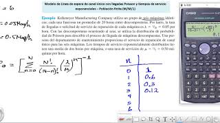 TEORÍA LINEA DE ESPERA  M M 1  CANAL ÚNICO  POBLACIÓN FINITA EJEMPLO 1 [upl. by Birch]