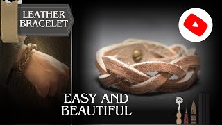 How to make a mystery braid leather bracelet [upl. by Ettinger]