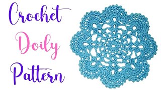 Crochet a Lace Doily Tutorial for Beginners  DIY Crochet Doily Pattern [upl. by Wilmar]