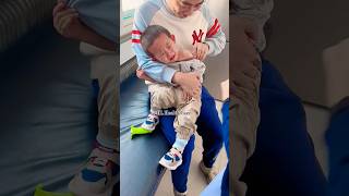 Cutebaby 🥀 Baby vaccine action at hospital 🏥 to funny I baby cute love family shots funny [upl. by Adrahs]