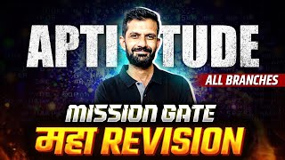 General Aptitude One Shot  All Branches  Maha Revision  GATE Exam Preparation 2024 [upl. by Ecirtnahc199]